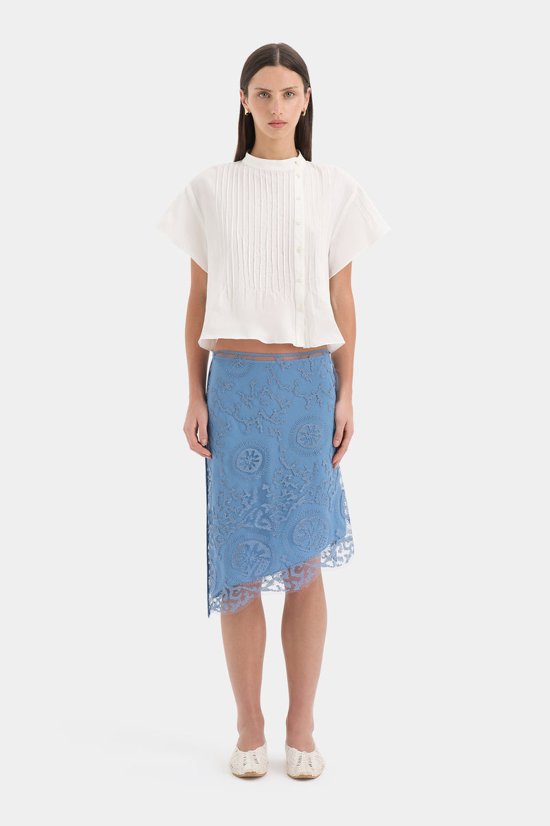 Beatrice Pintuck Top
