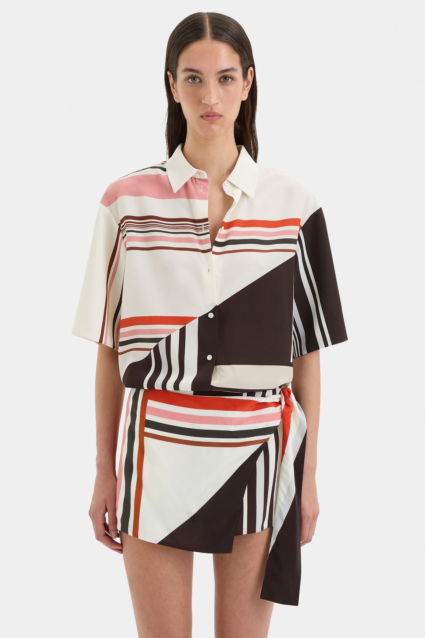 SIR the label Thistle Shortsleeve Shirt Rose Baiadera