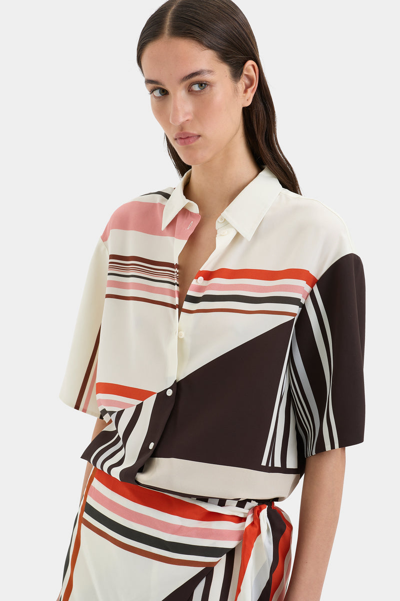 SIR the label Thistle Shortsleeve Shirt Rose Baiadera