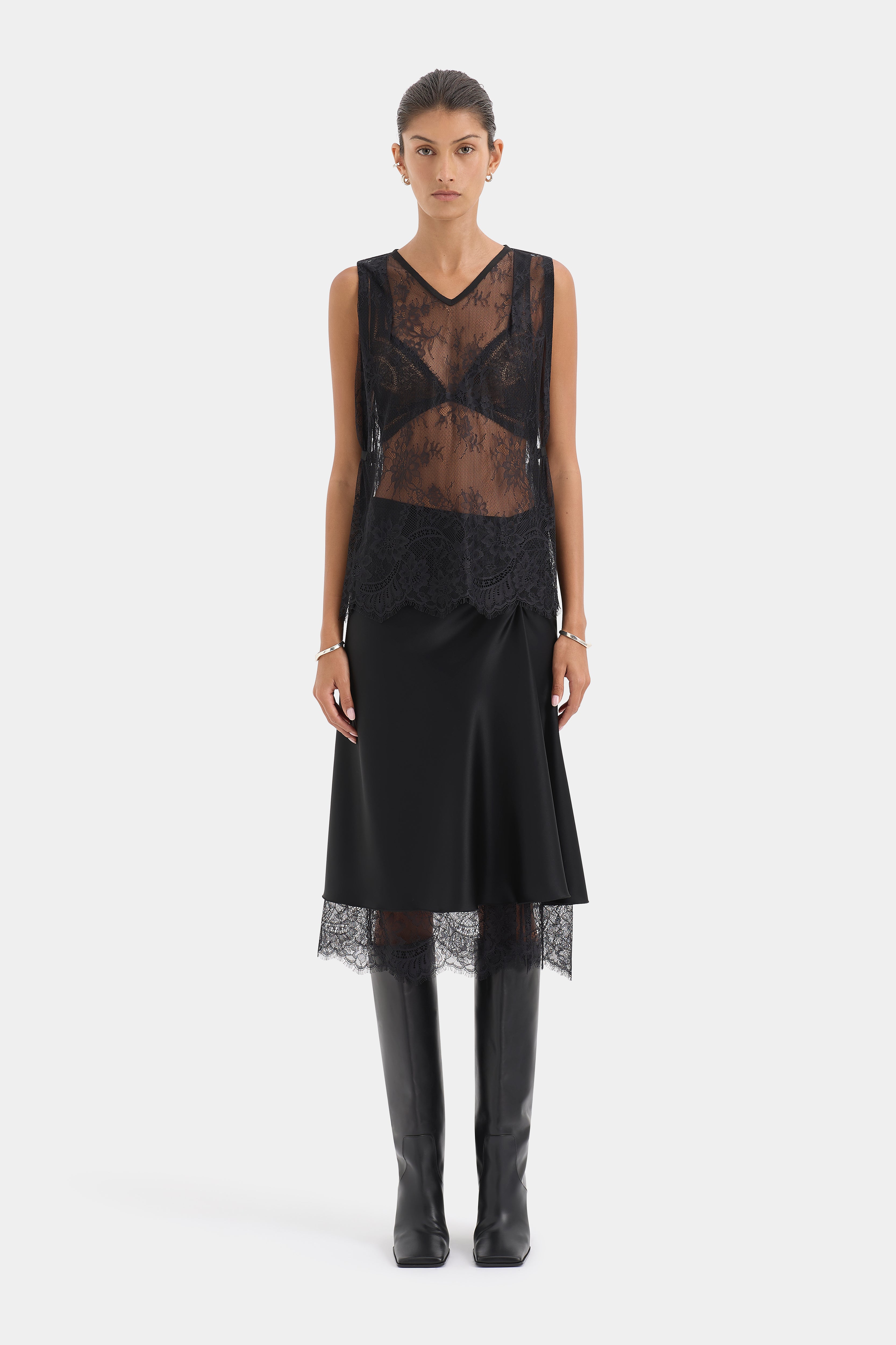 Ingrid Lace Midi Skirt