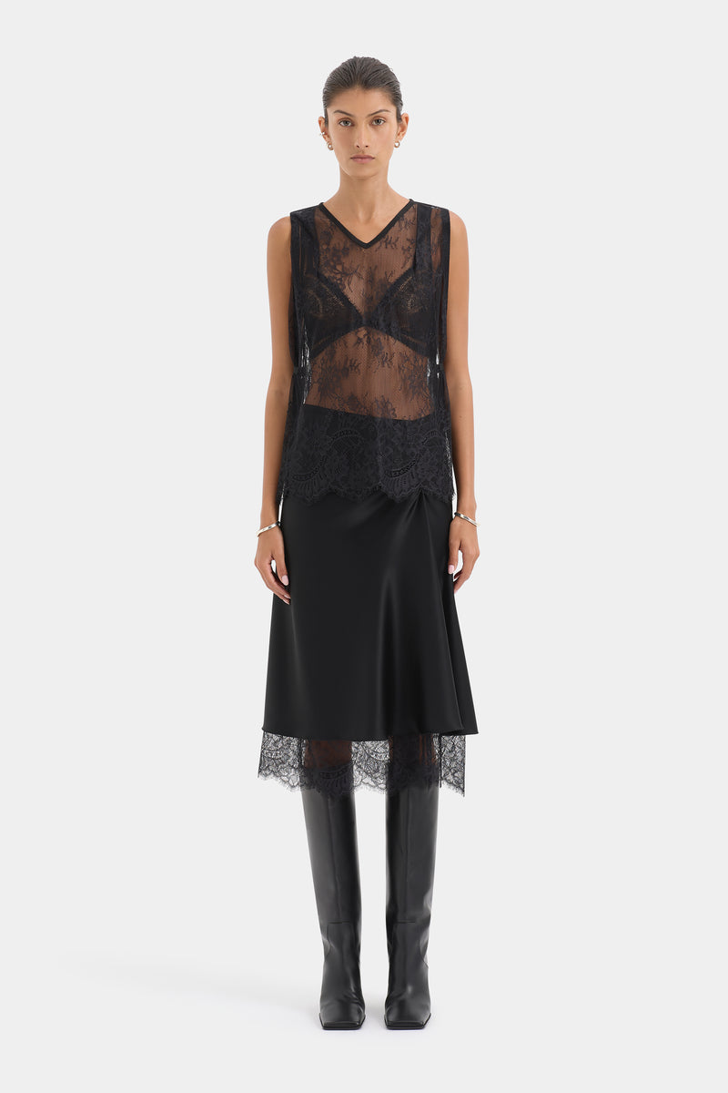 Ingrid Lace Midi Skirt