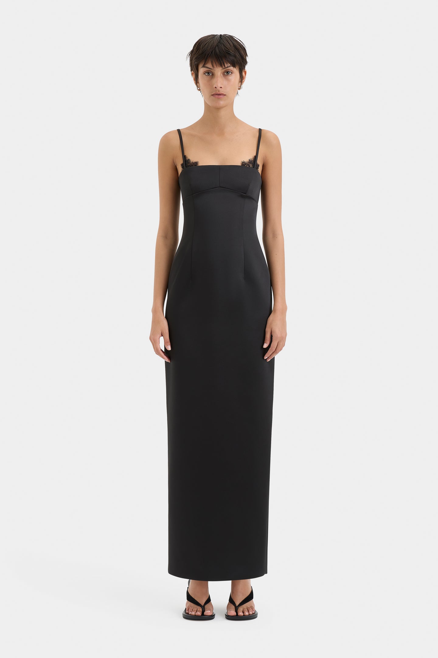 SIR the label Poppy Column Gown Black