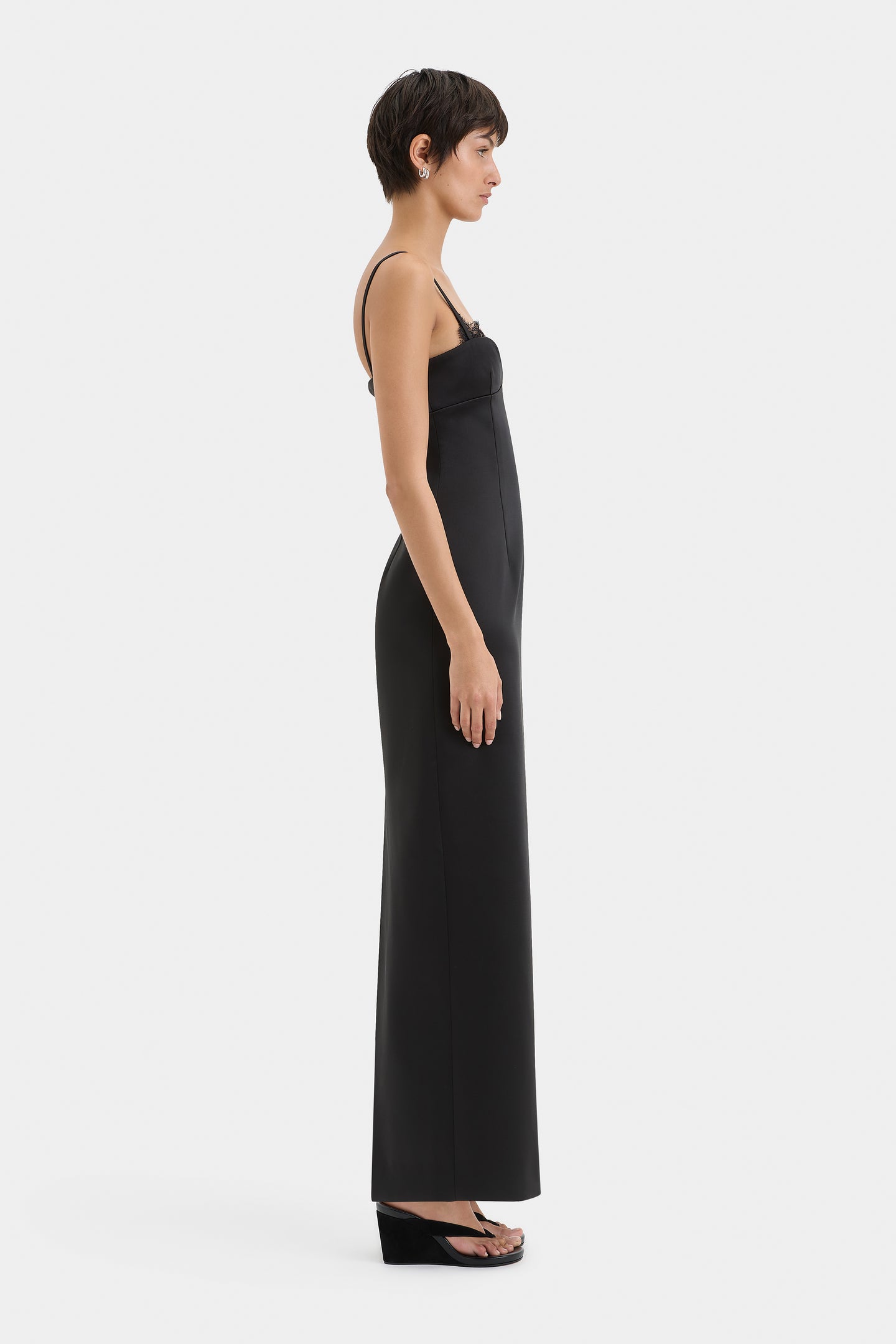 SIR the label Poppy Column Gown Black