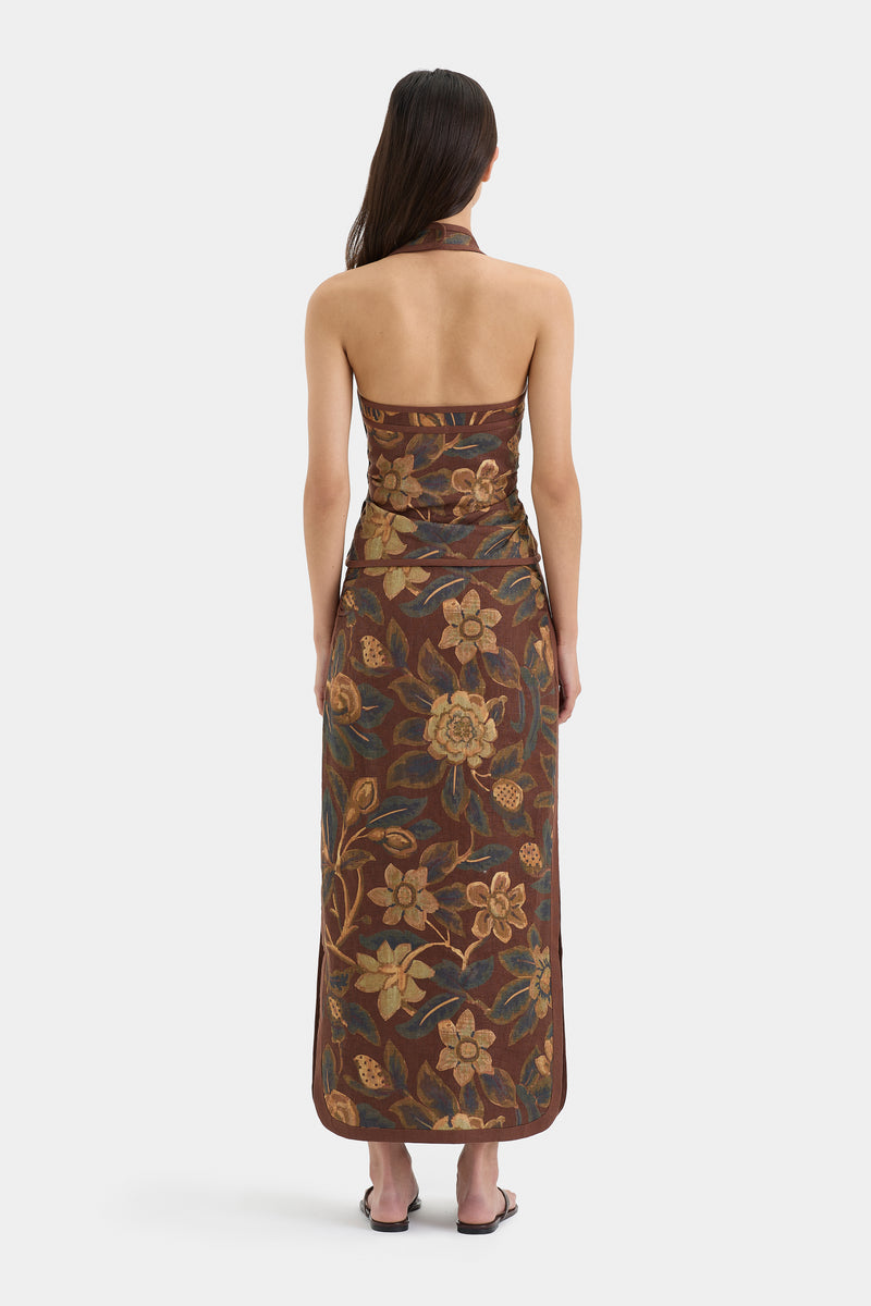 SIR the label Jerry Halter Bodice TAPESTRY