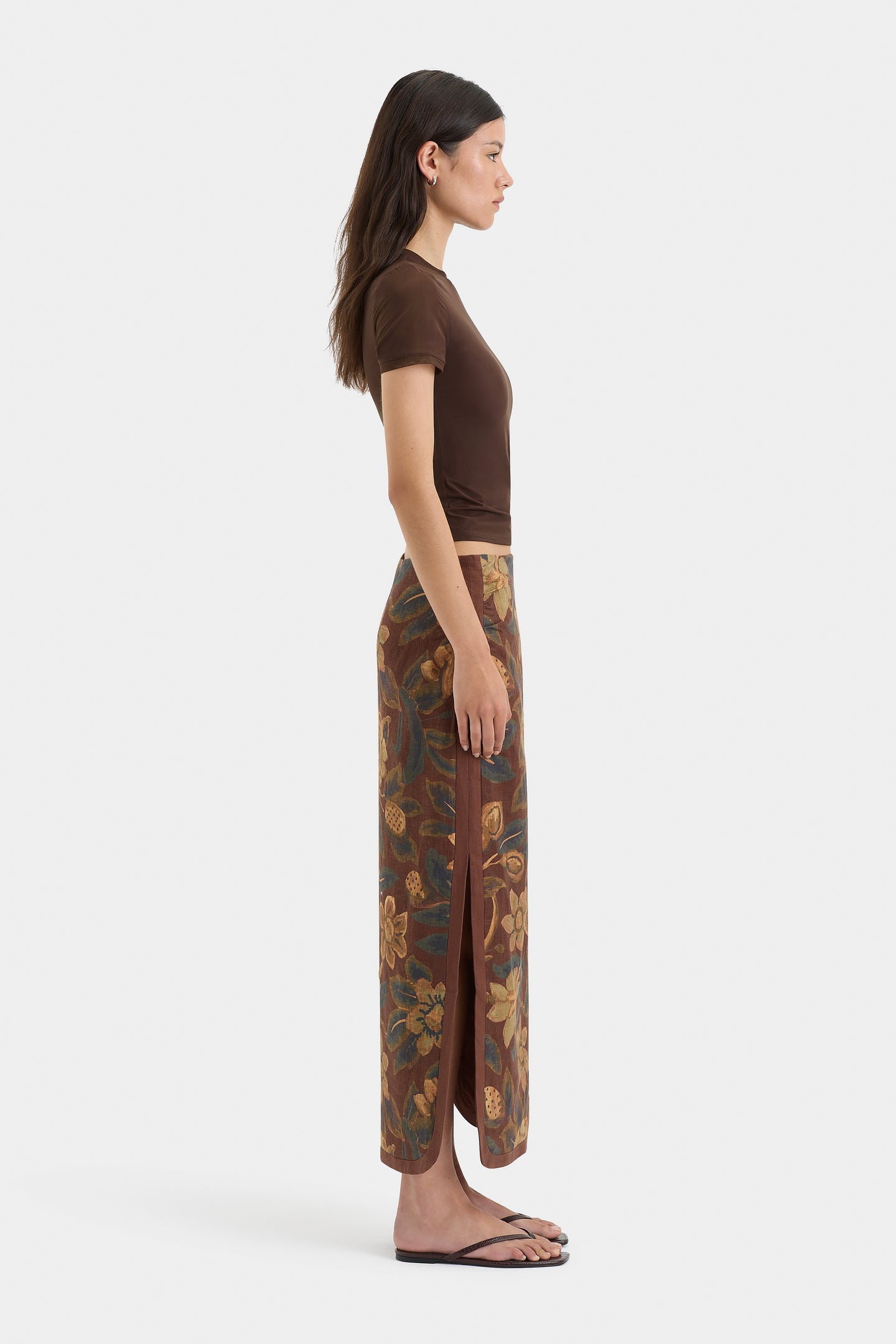 SIR the label Jerry Midi Skirt TAPESTRY