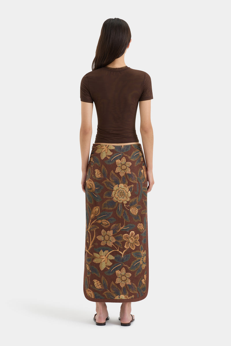 SIR the label Jerry Midi Skirt TAPESTRY