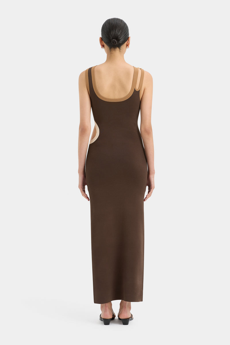 SIR the label Salvador Cut Out Dress BISCOTTI