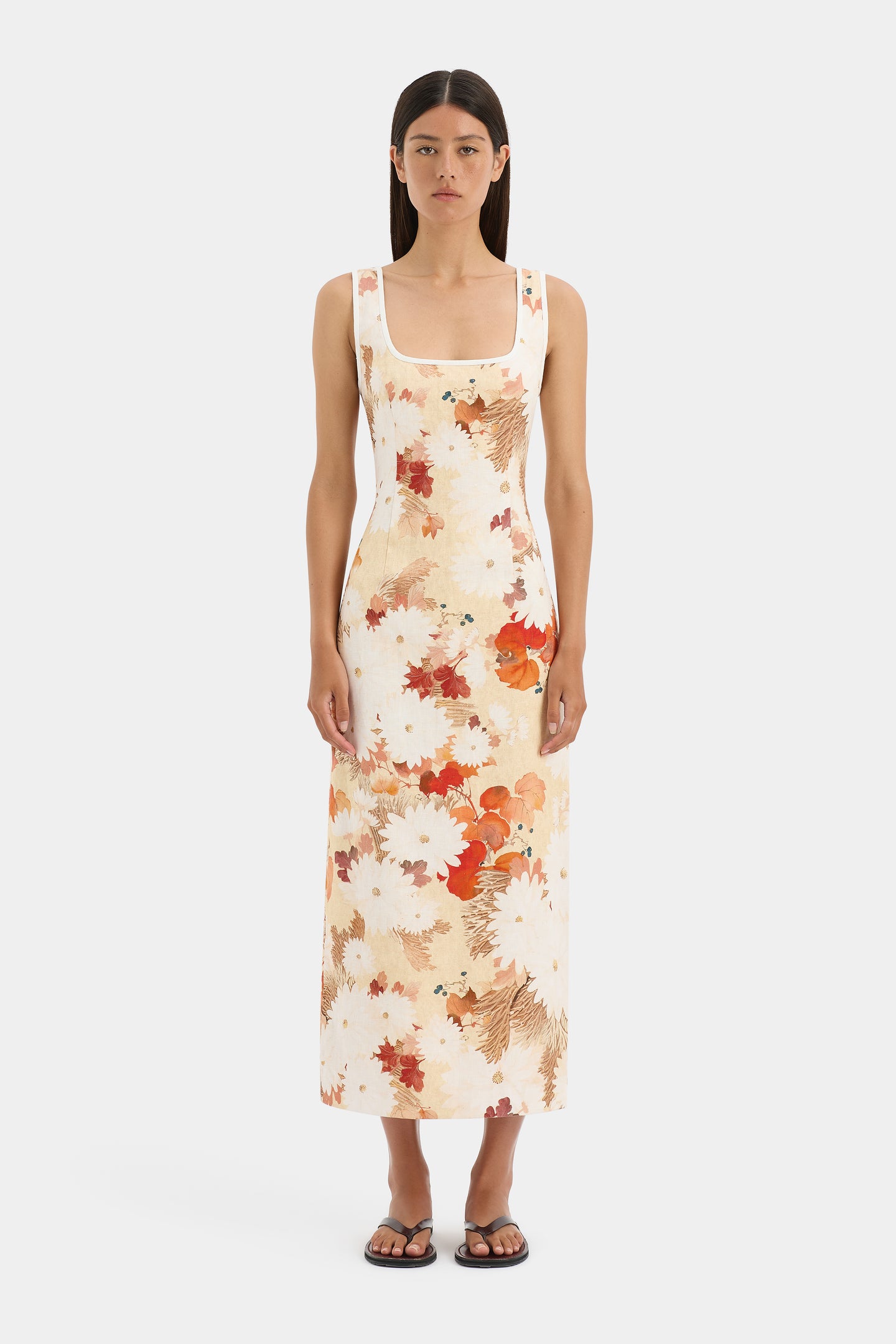 SIR the label Jessamine Midi Dress Posy Floral