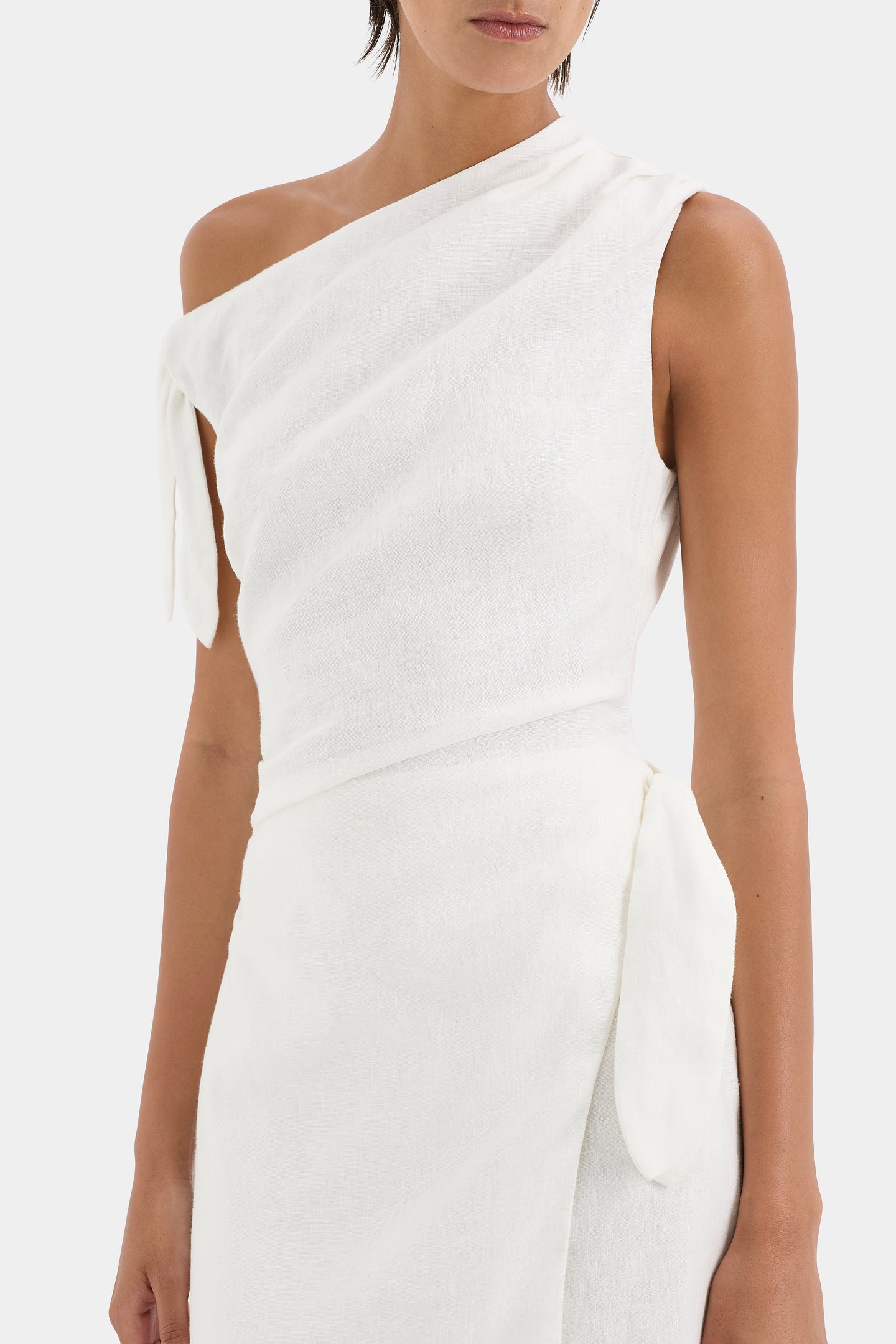 SIR the label Tamara Tie Midi Dress IVORY