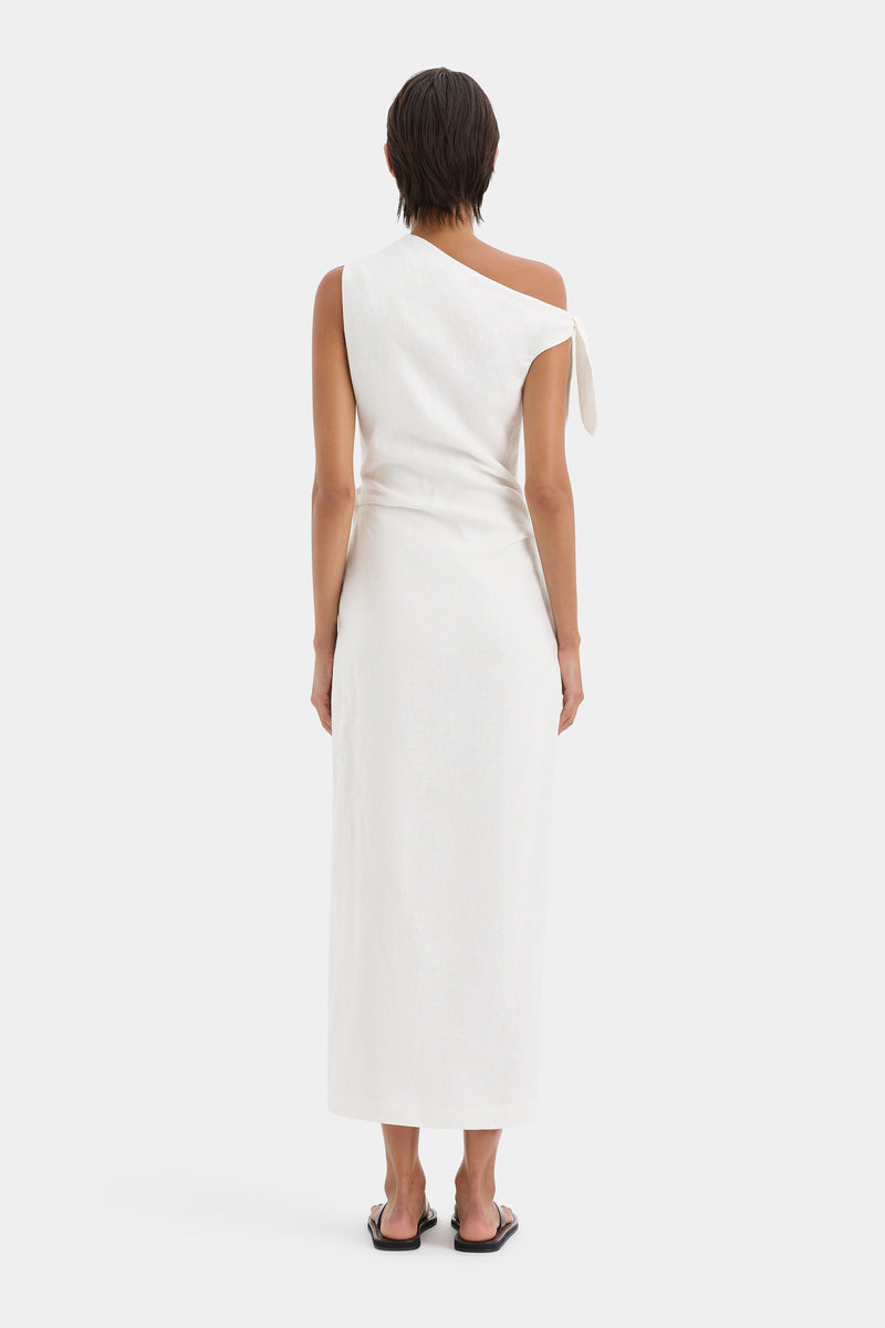 SIR the label Tamara Tie Midi Dress IVORY