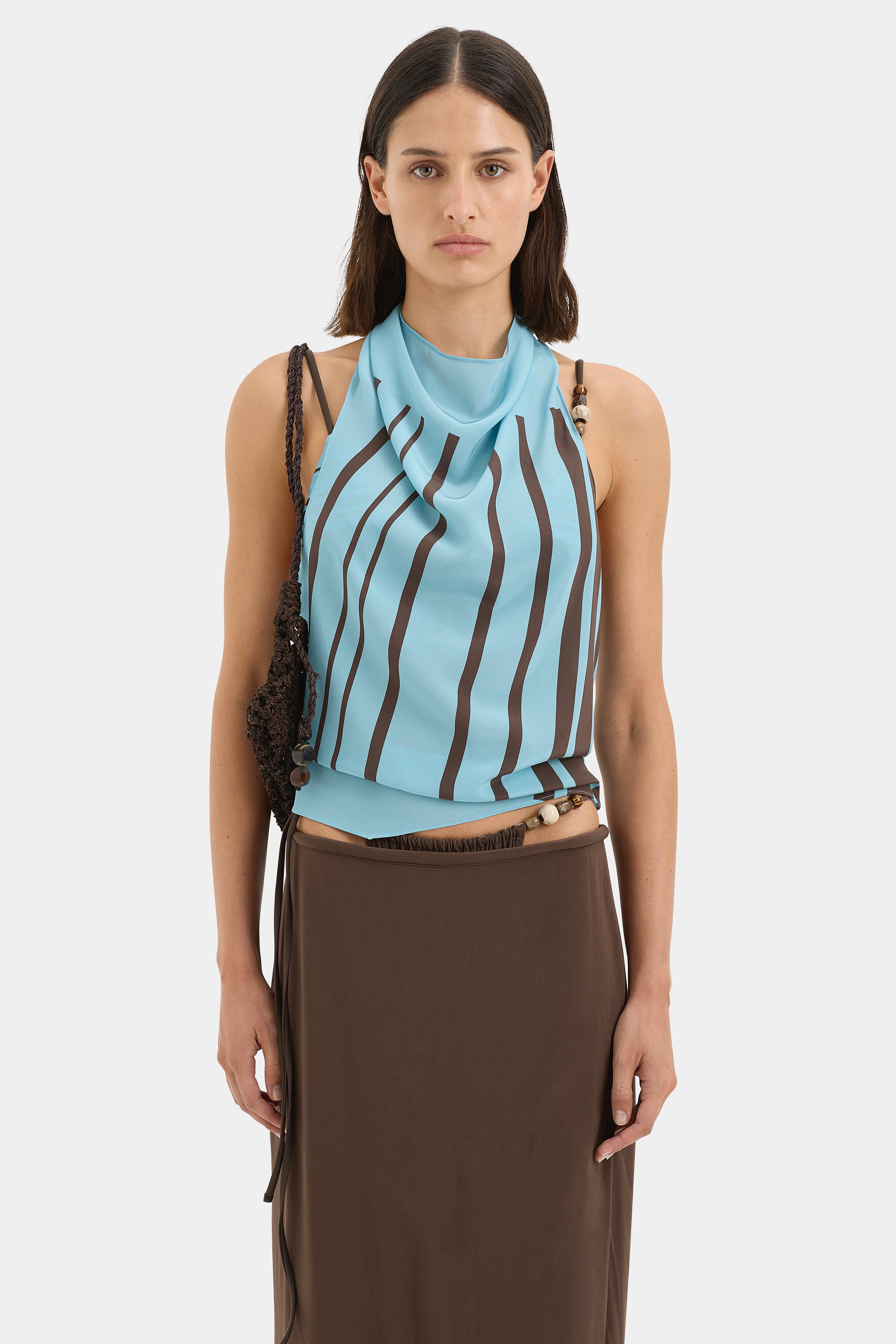 Rioja Halter Scarf Top