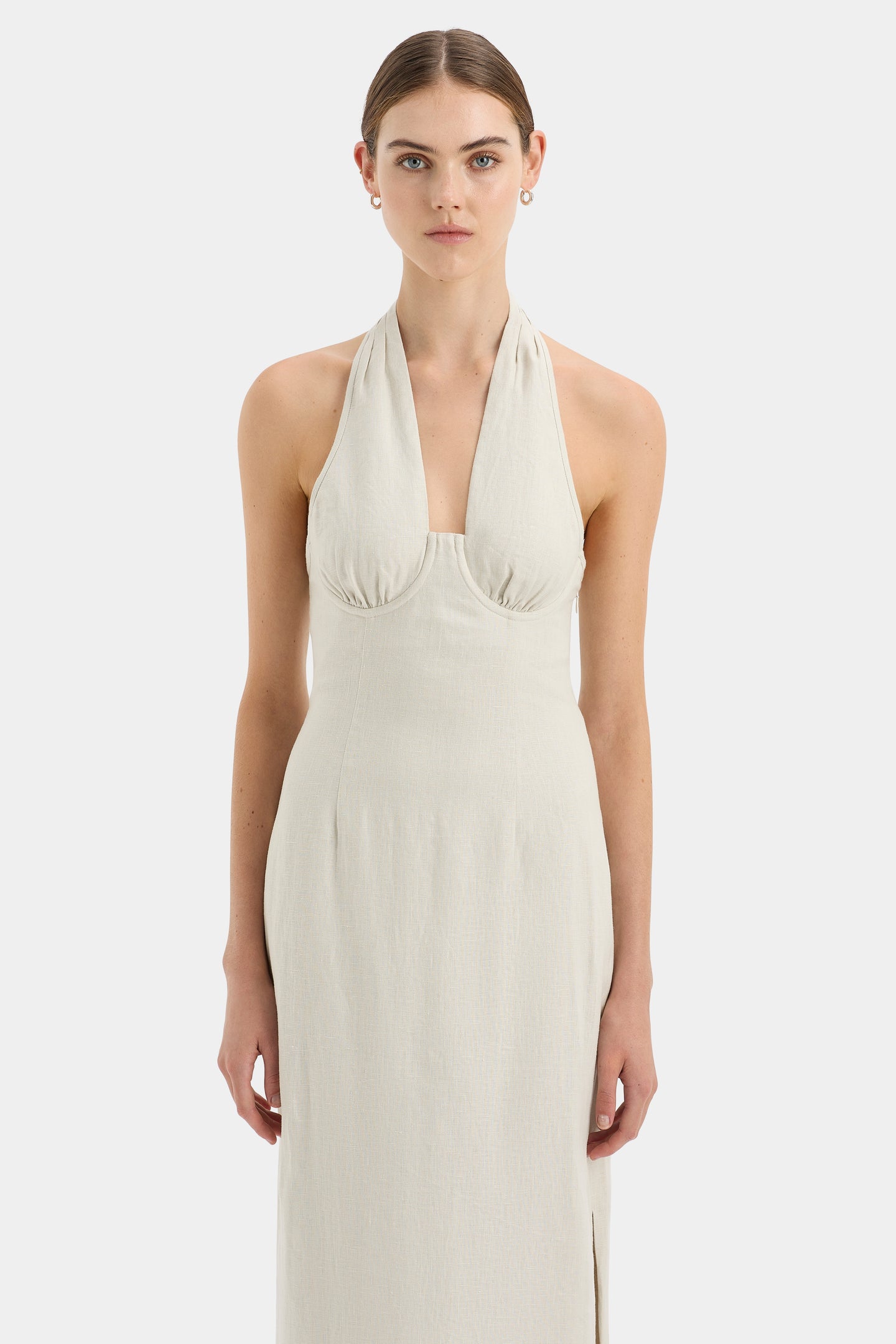 SIR the label Affogato Halter Dress ECRU