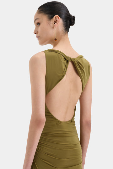 Cascina Twist Midi Dress