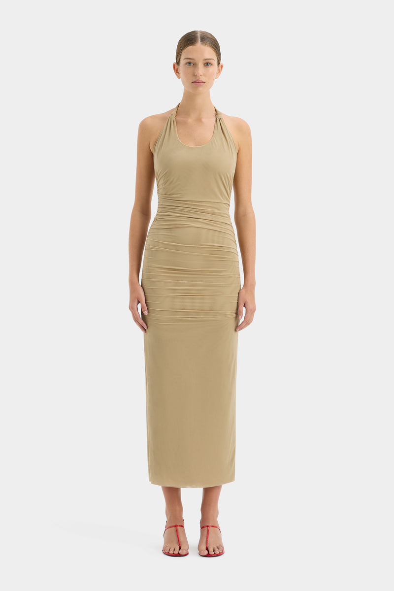 SIR the label Jacques Knot Midi Dress OLIVE