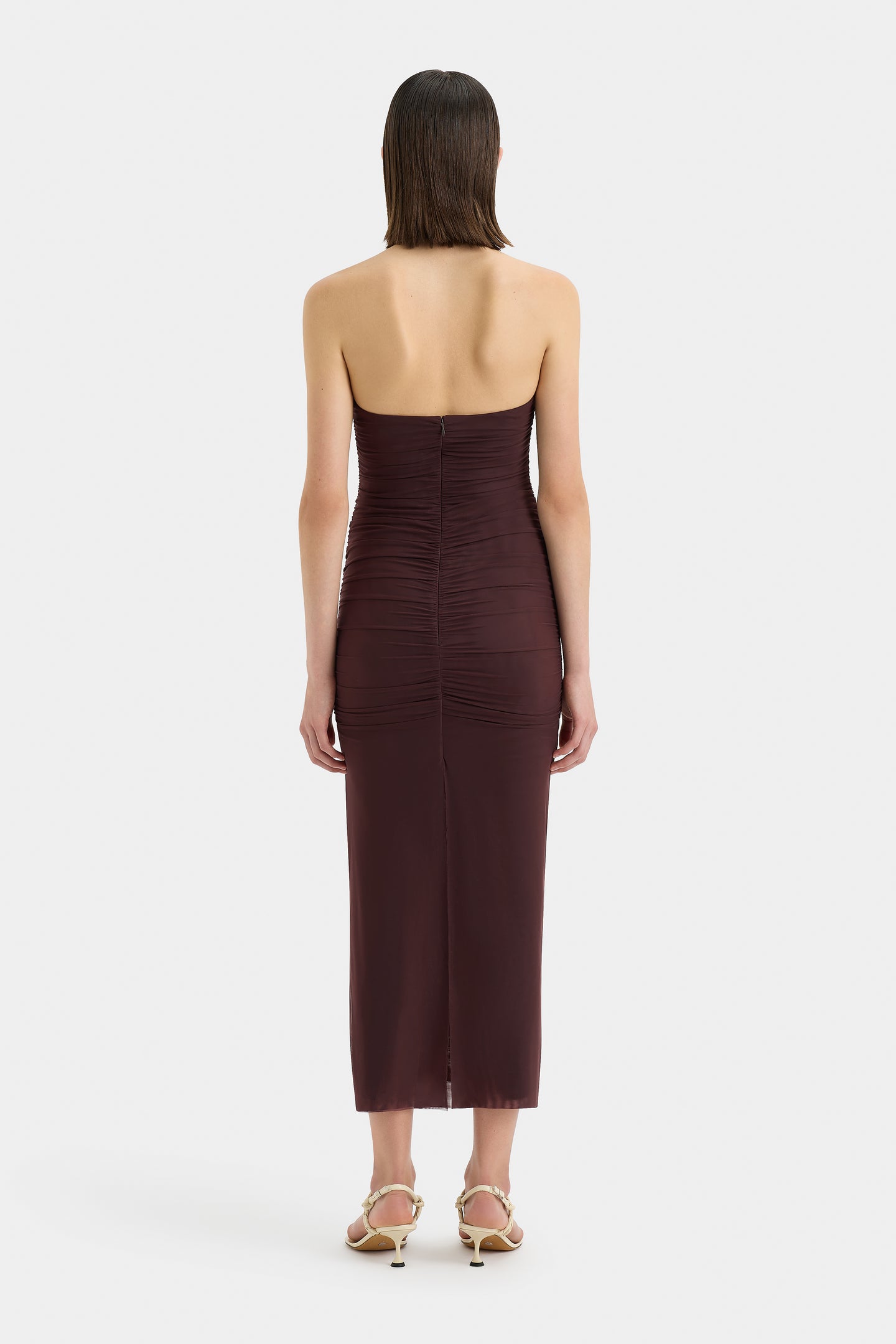 SIR the label Jacques Knot Midi Dress CHOCOLATE