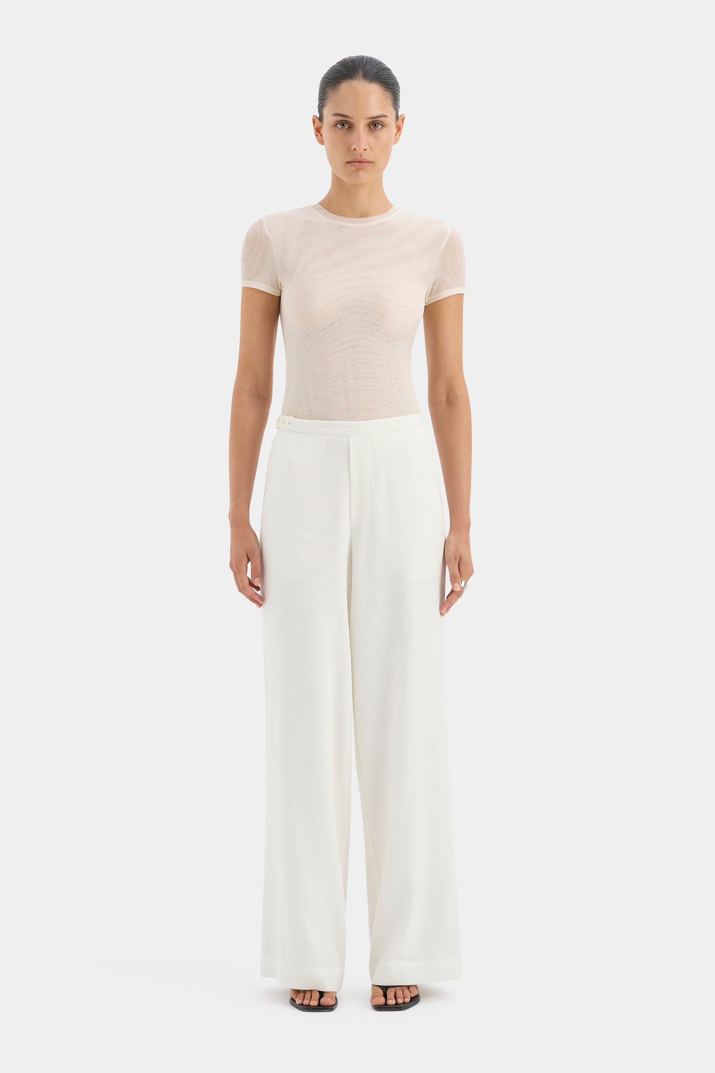 SIR the label Dorian Wide Leg Pant IVORY