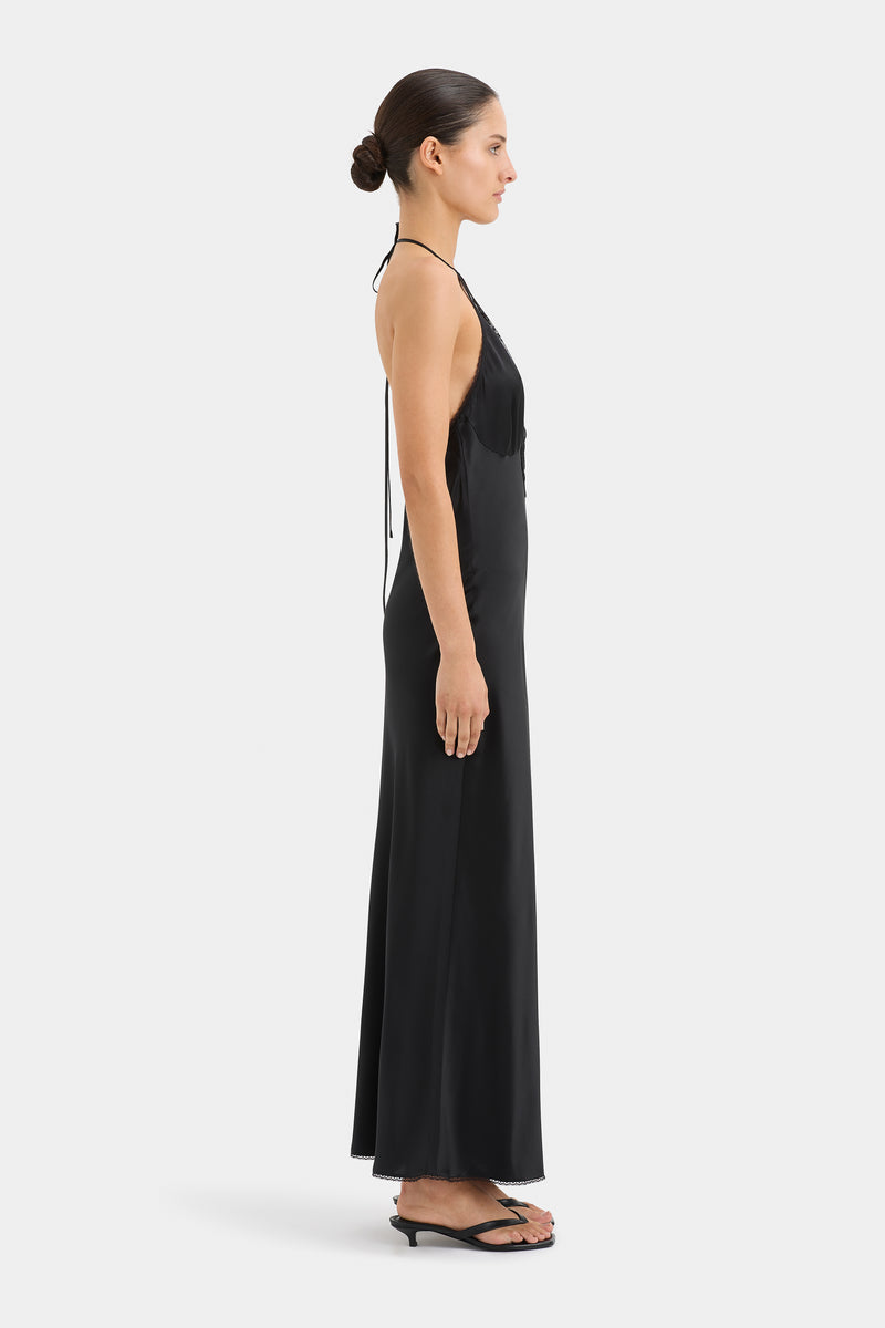 SIR the label Aries Halter Gown BLACK