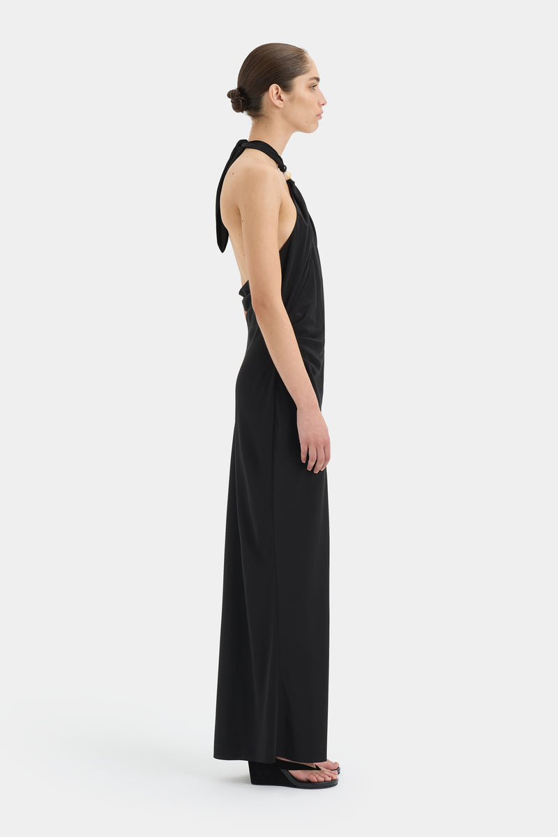 Rioja Halter Scarf Maxi Dress