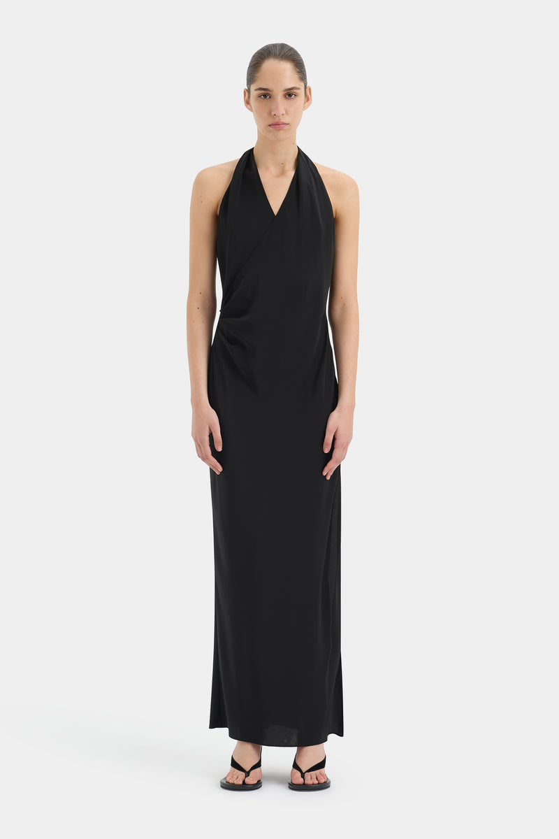 Rioja Halter Scarf Maxi Dress