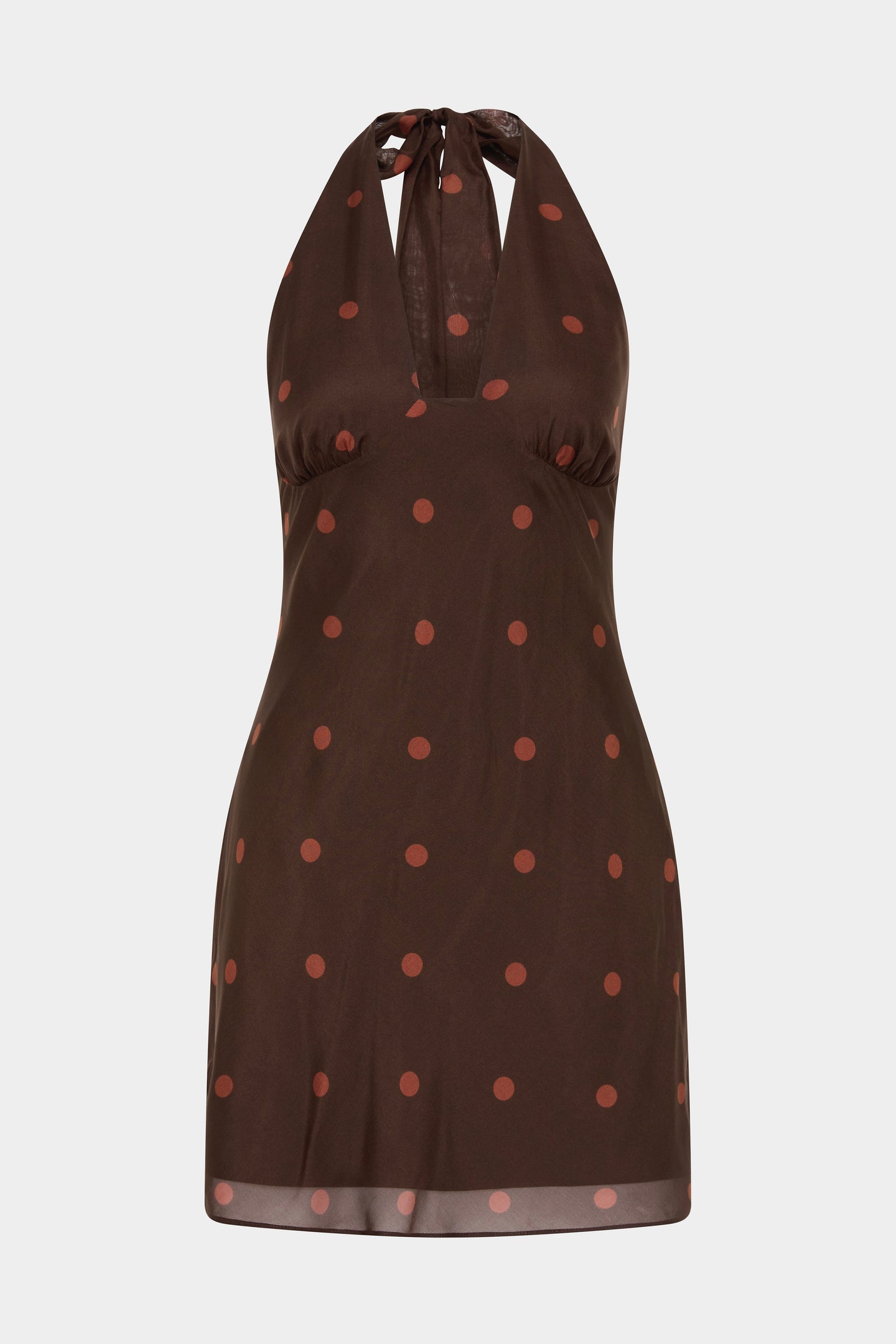 SIR the label Toni Halter Mini Dress CHOCOLATE DOT