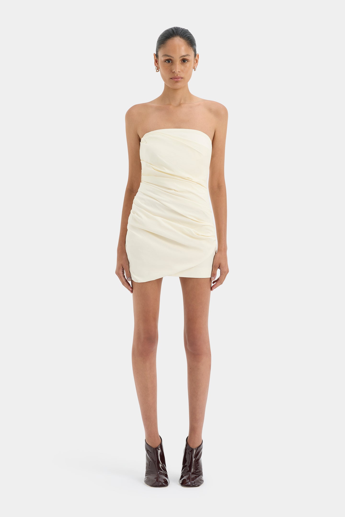 SIR the label Florent Strapless Mini Dress Cream