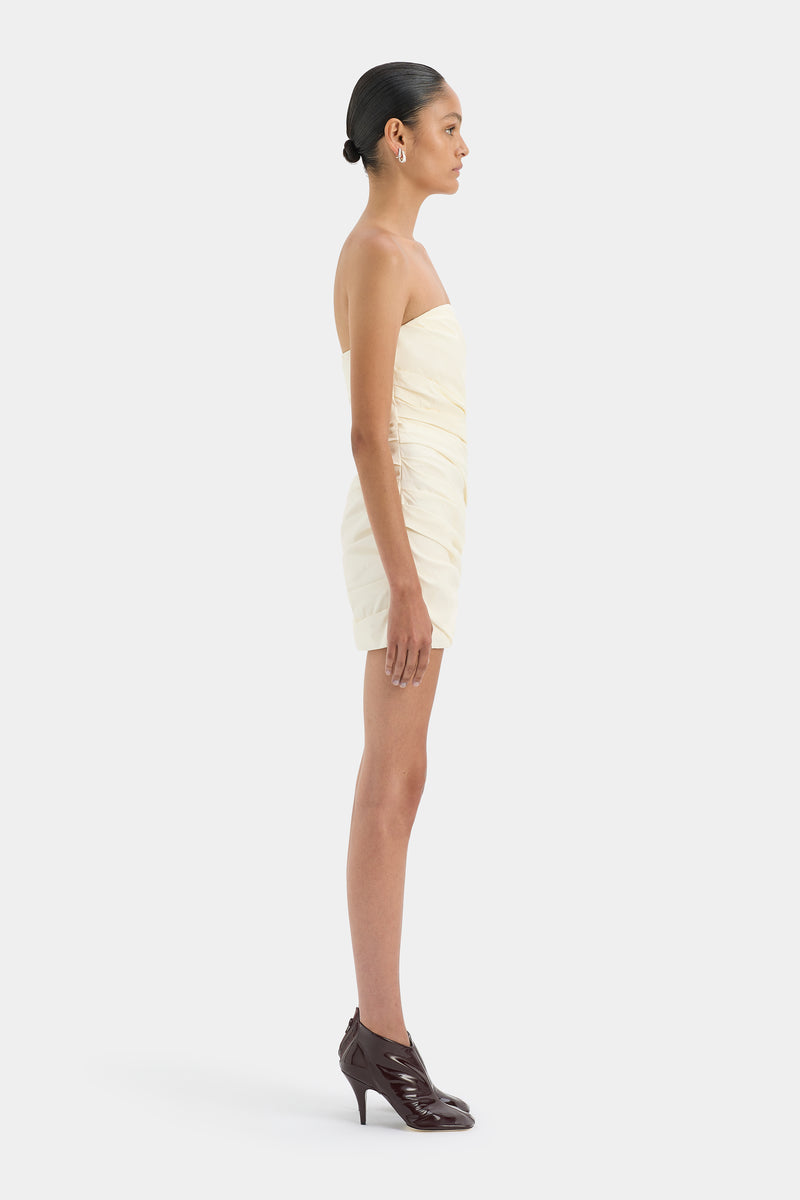 SIR the label Florent Strapless Mini Dress Cream