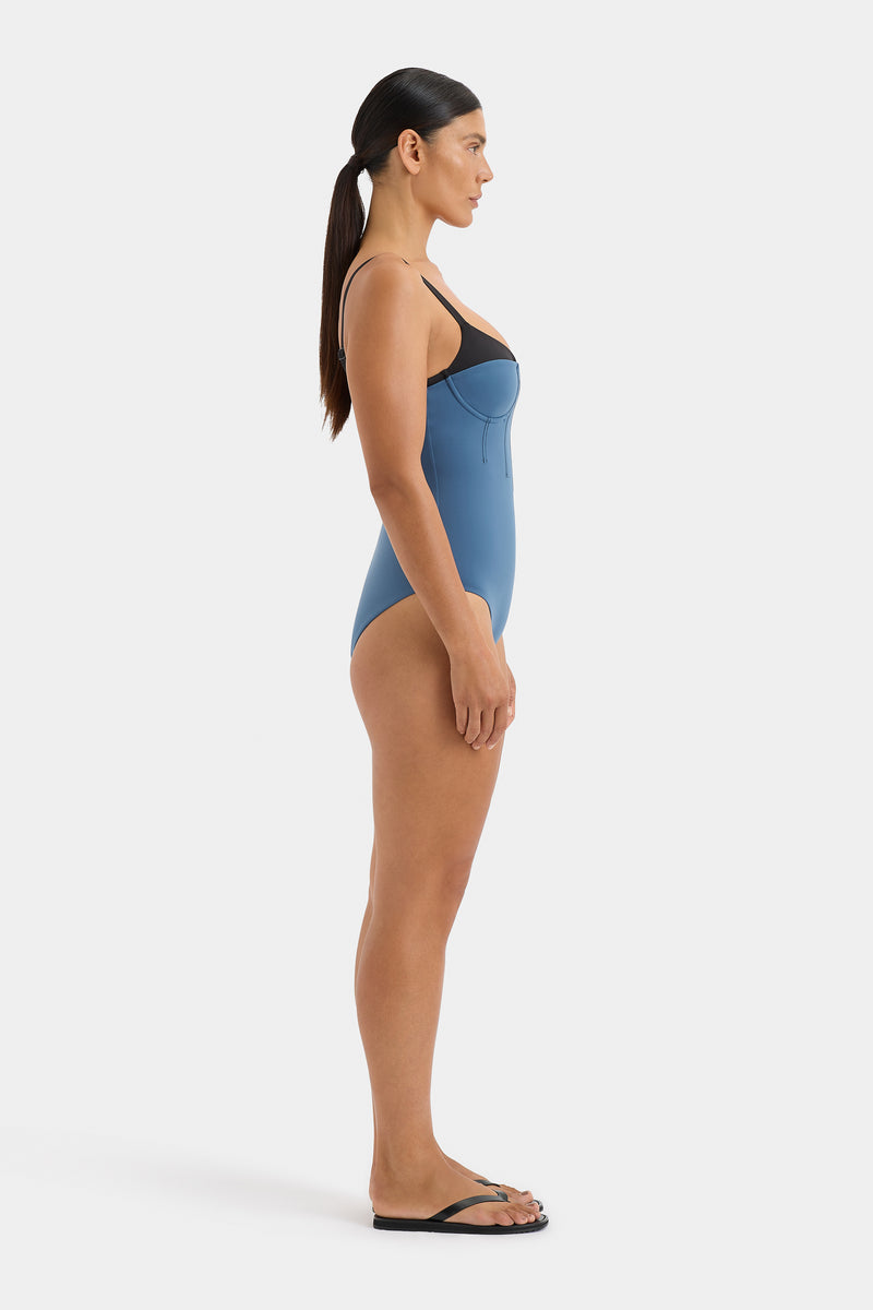 SIR the label Robbie Balconette One Piece CORNFLOWER