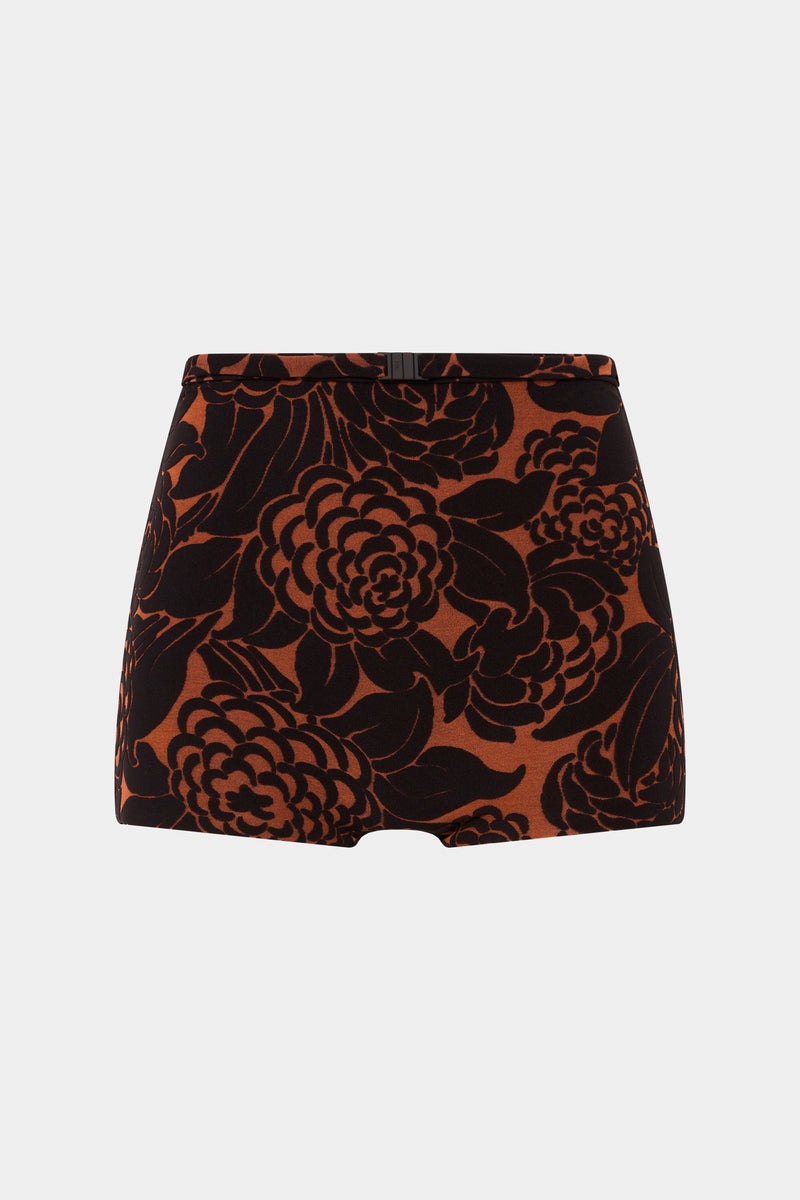 SIR the label Dawn Swim Short SANDFLOWER FLORAL TERRY