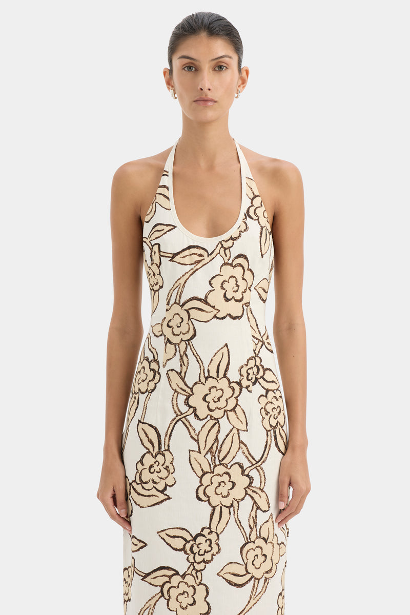 Elodie Halter Midi Dress