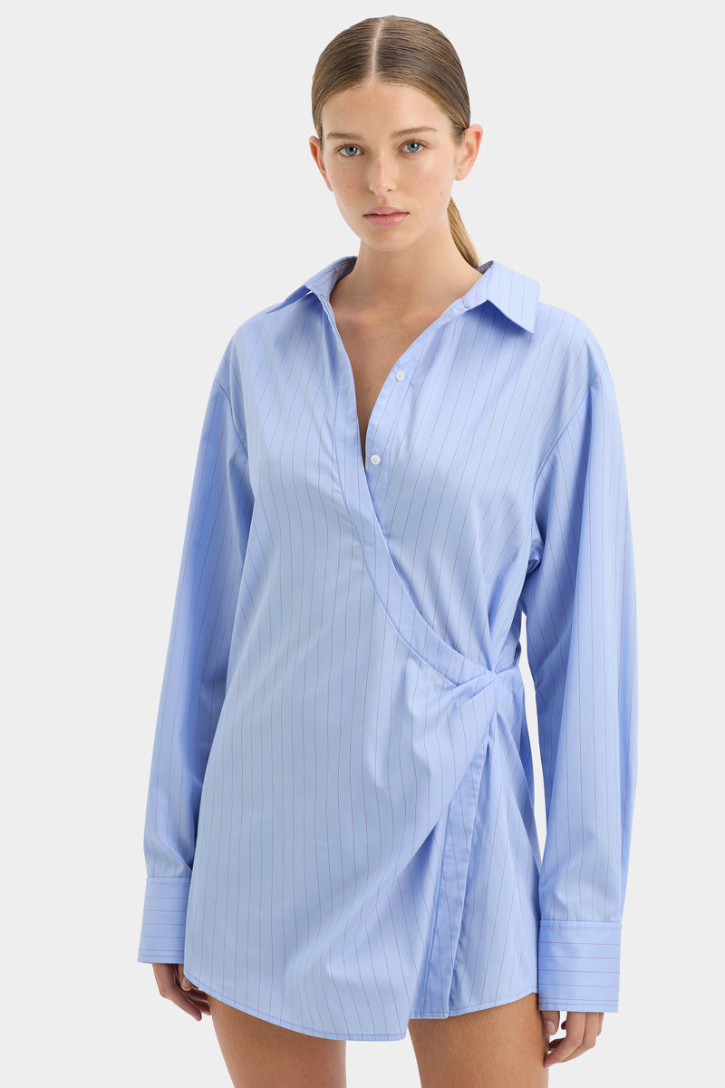 SIR the label Lori Shirt Dress SKY BLUE