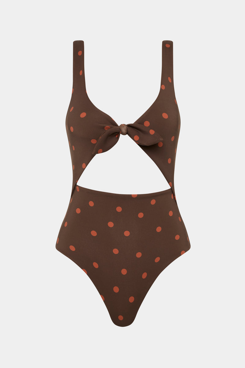 SIR the label Alina Tie One Piece CHOCOLATE DOT