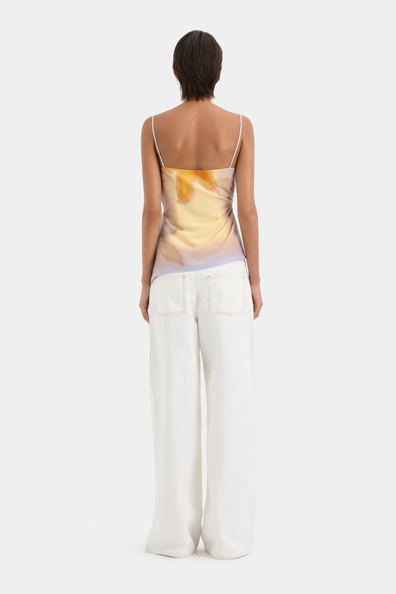 Serene Silk Khaki Top
