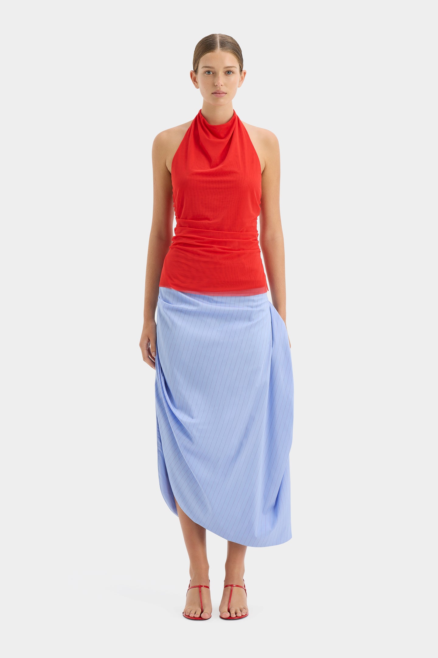 SIR the label Lori Midi Skirt SKY BLUE