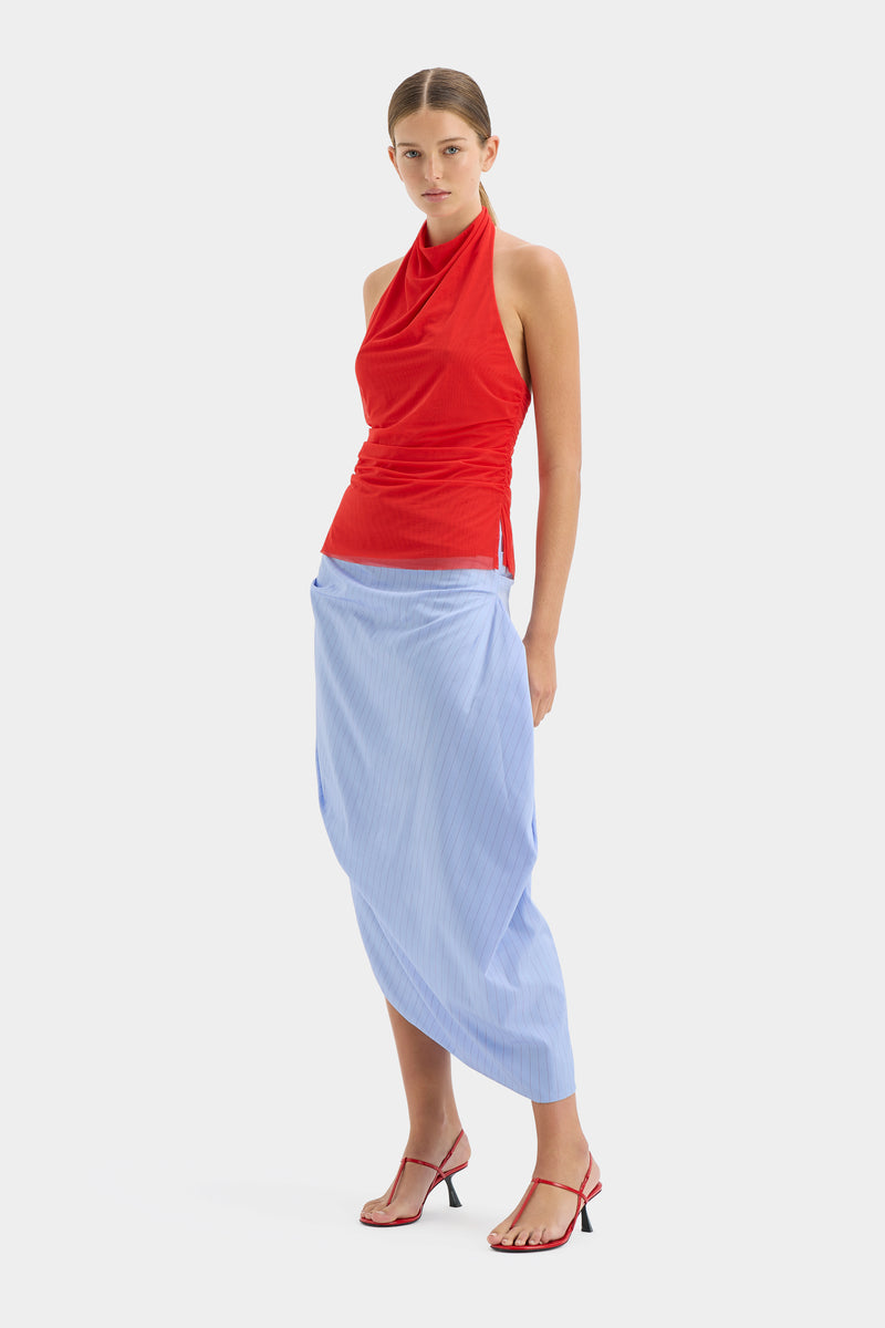 SIR the label Lori Midi Skirt SKY BLUE