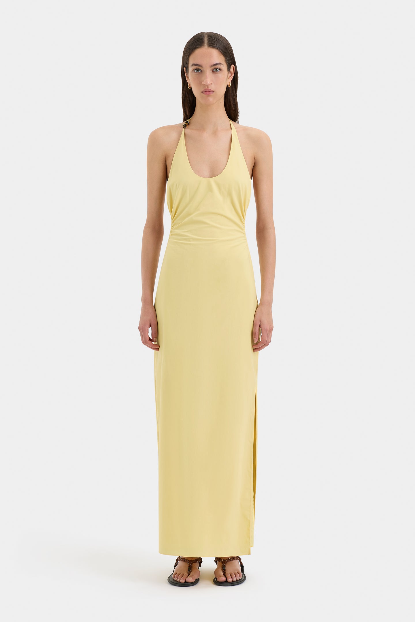 SIR the label Magnolia Beaded Midi Dress Sun