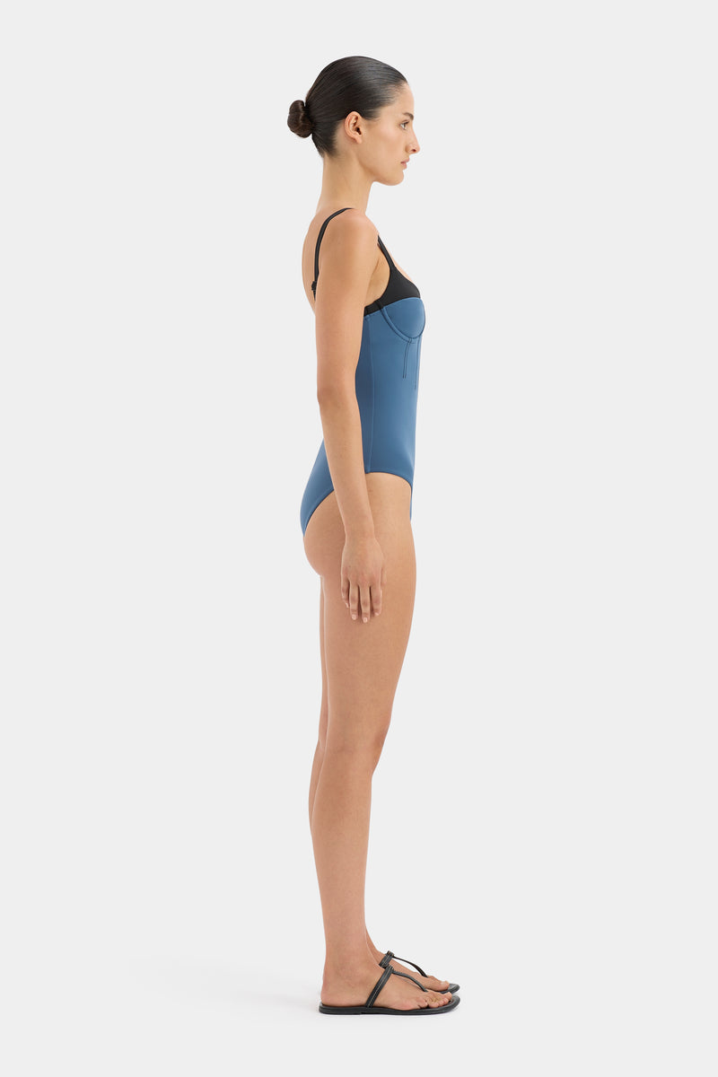 SIR the label Robbie Balconette One Piece CORNFLOWER