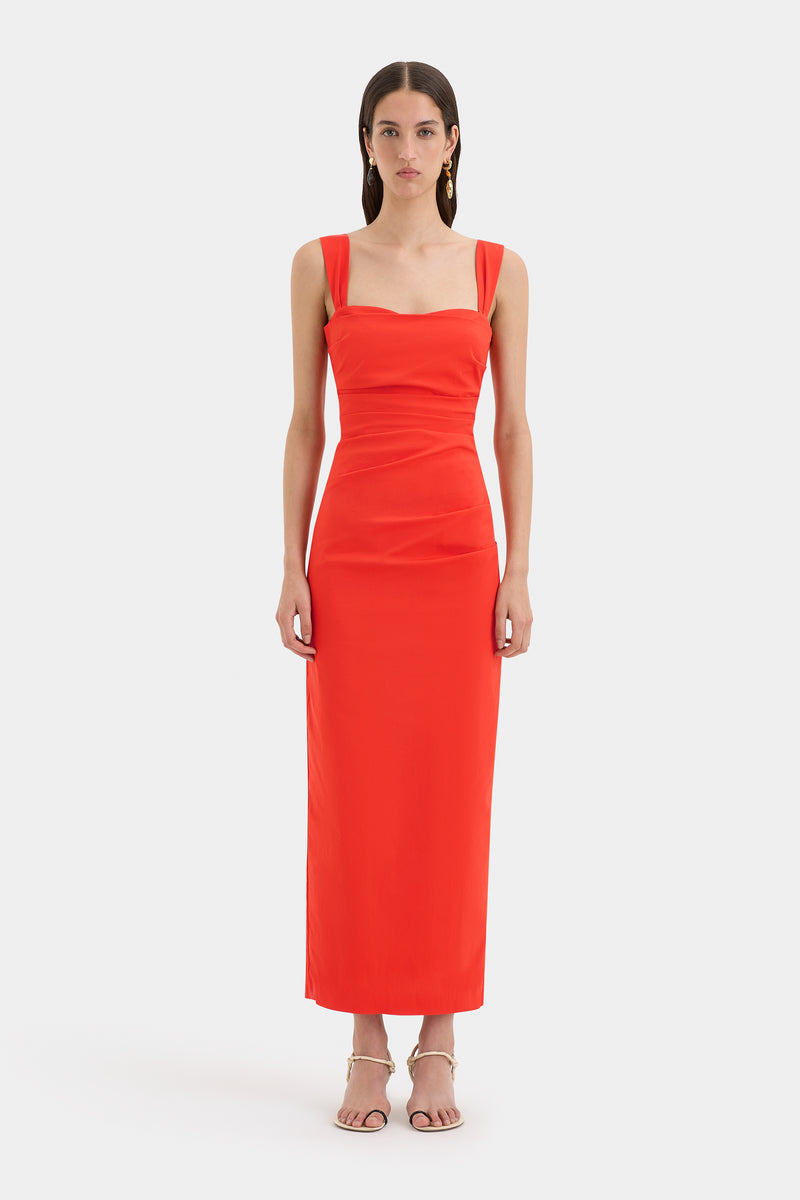 SIR the label Dahlia Balconette Gown TANGERINE