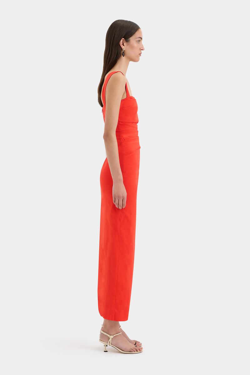 SIR the label Dahlia Balconette Gown TANGERINE