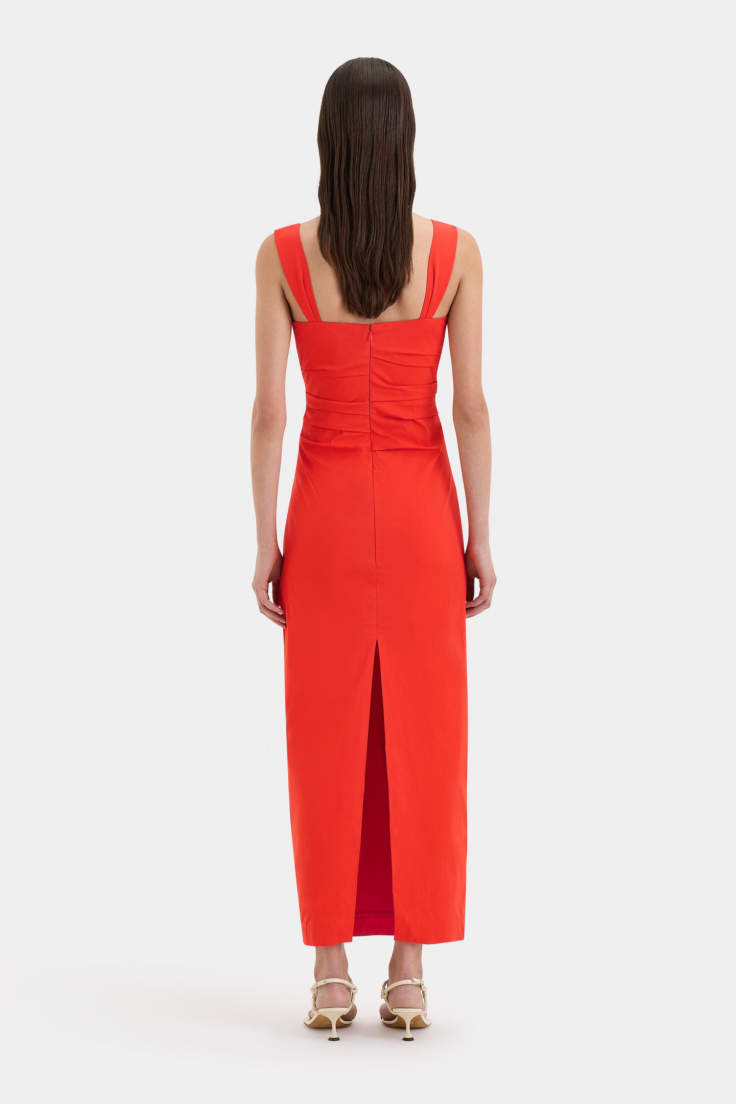 SIR the label Dahlia Balconette Gown TANGERINE