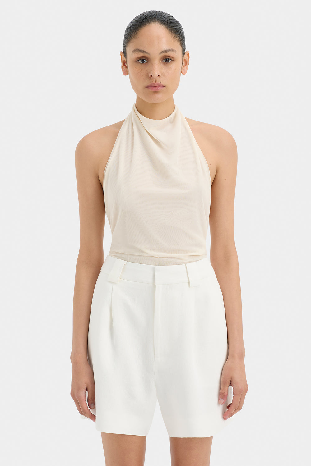 Jacques Mesh Halter Top
