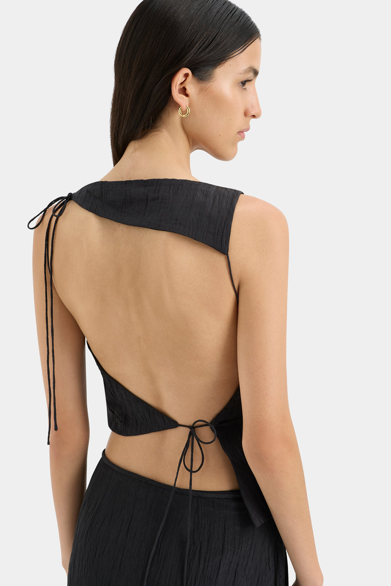 SIR the label Ligera Open Back Top BLACK