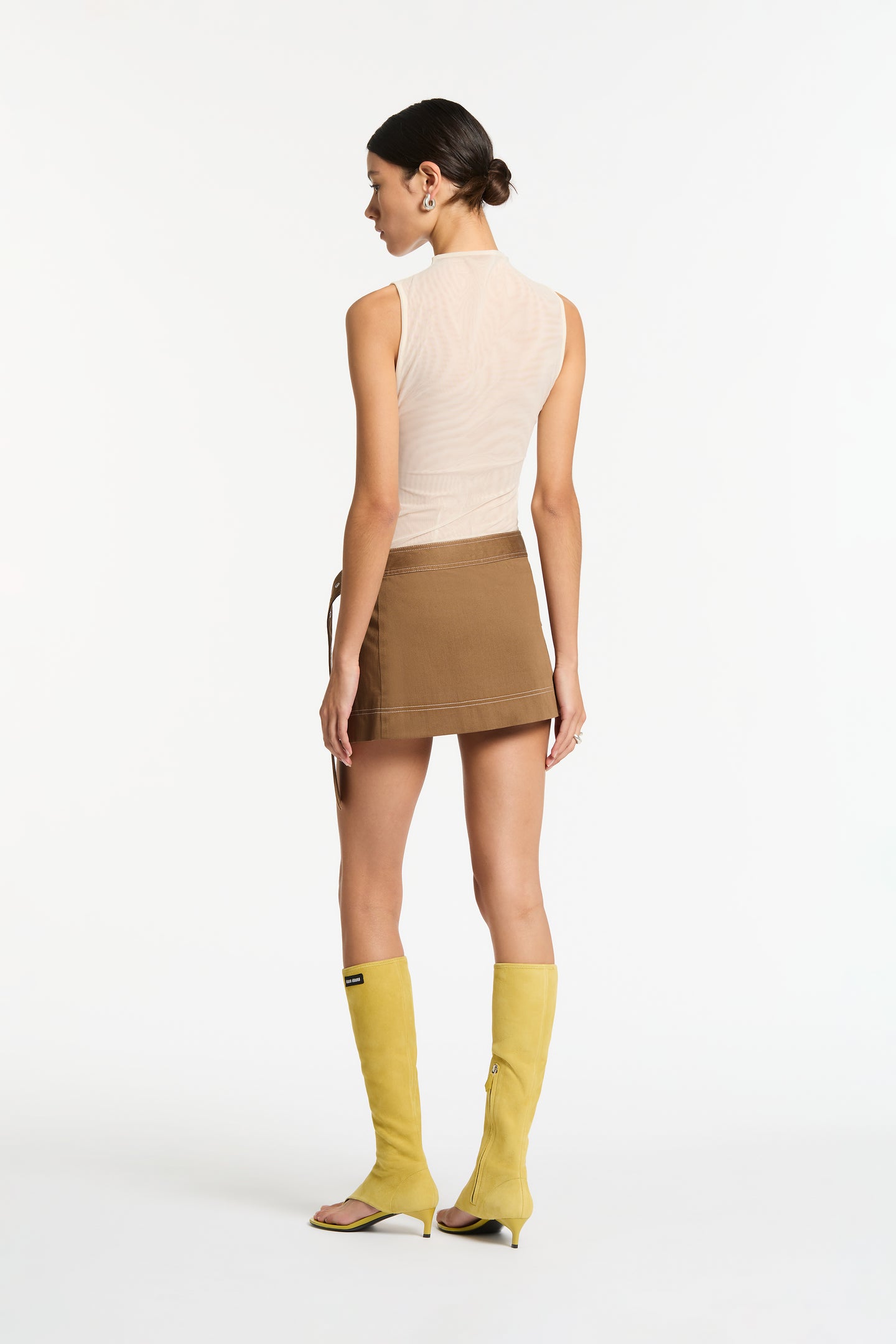 SIR the label Bourdelle Utility Mini Skirt Biscuit