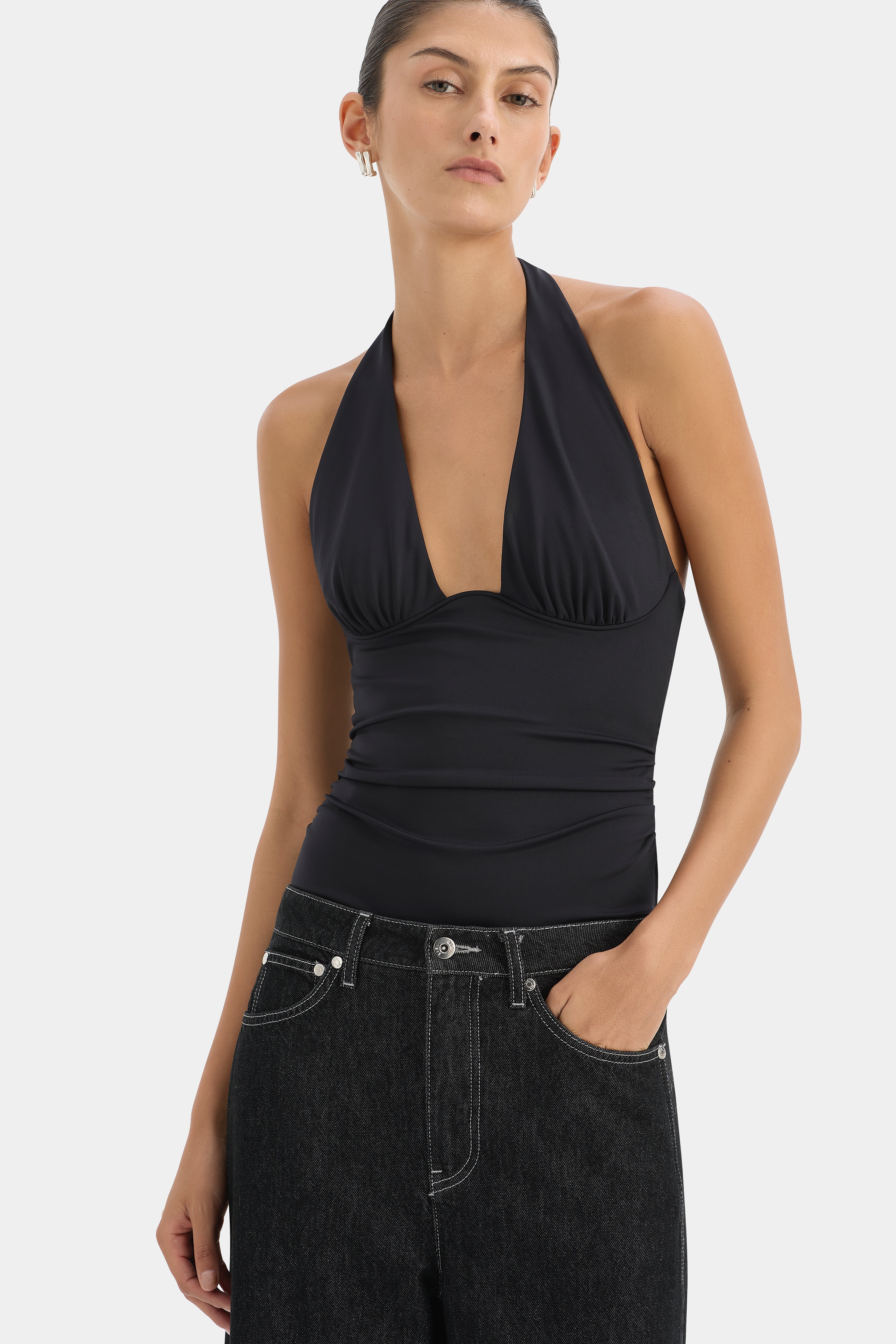 Elm Halter Top | Black | SIR.
