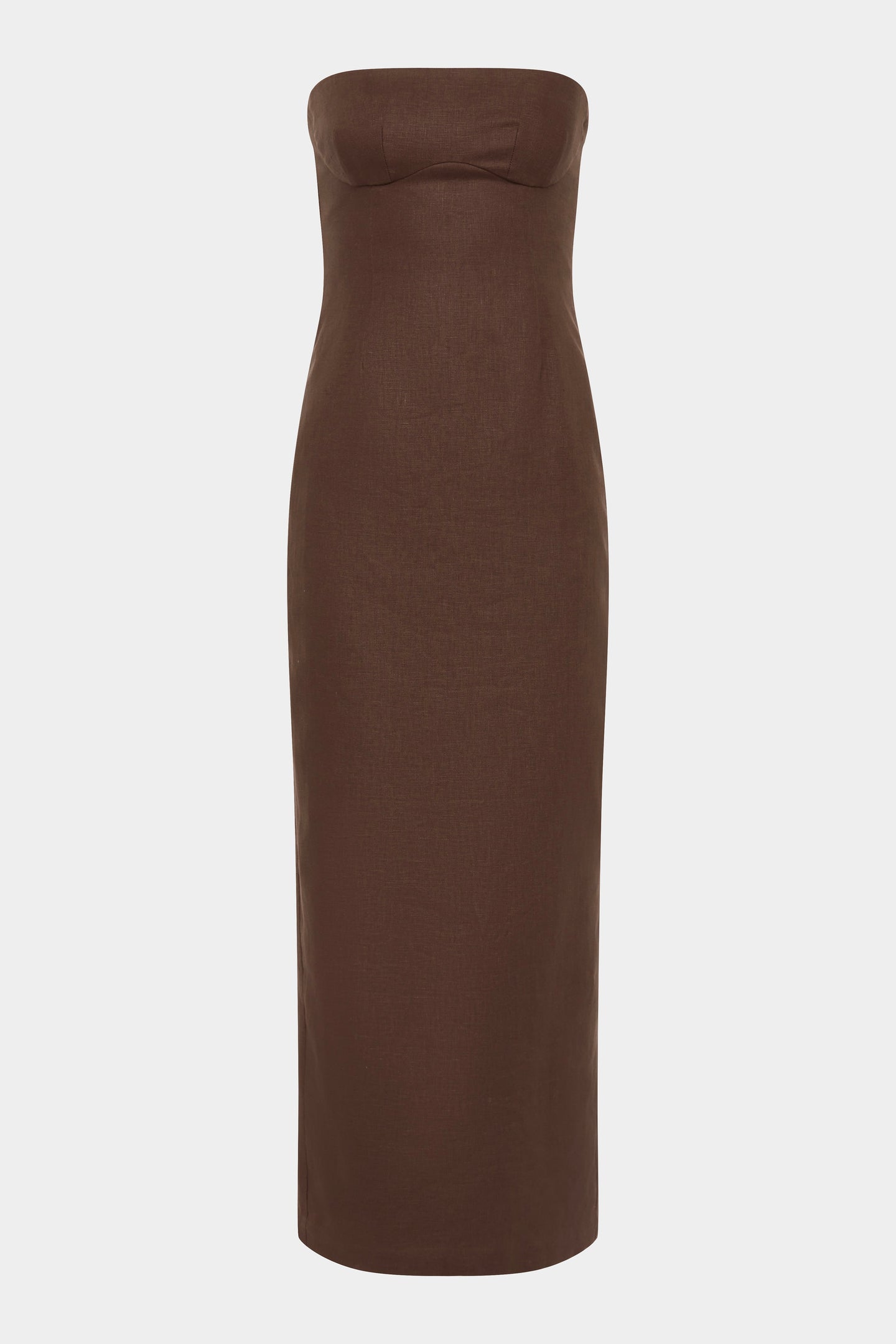 SIR the label Evalita Column Dress CHOCOLATE