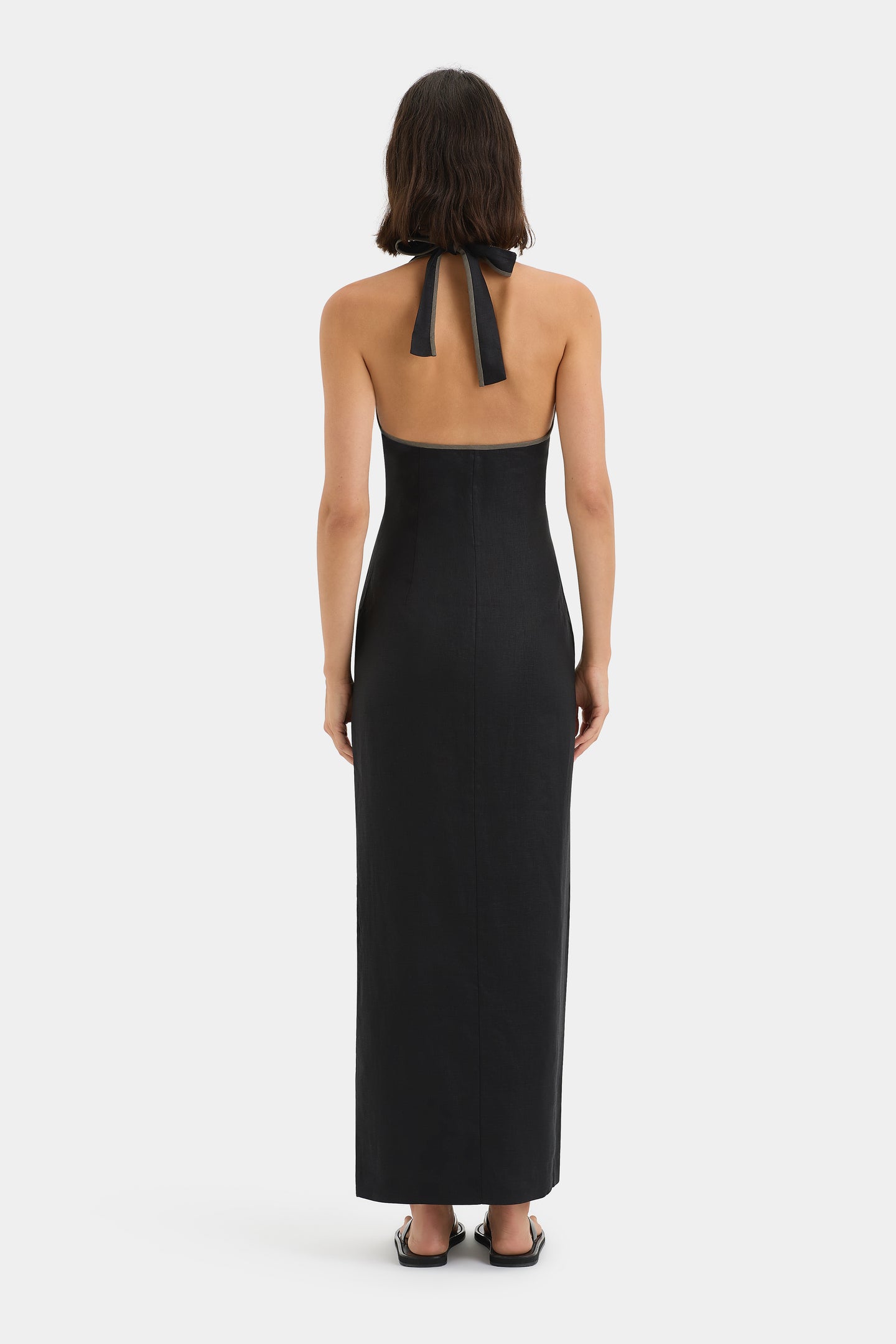 SIR the label Violet Halter Midi Dress Black
