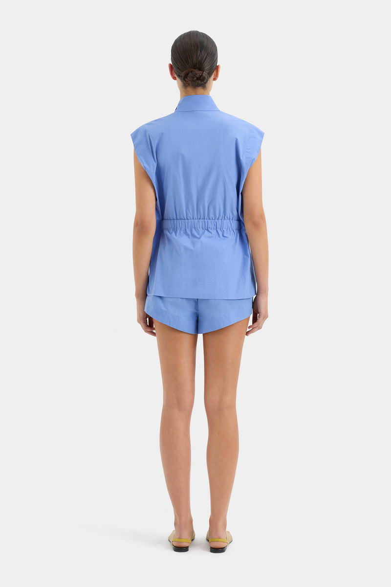 SIR the label Nouveaux Collared Top Ultramarine