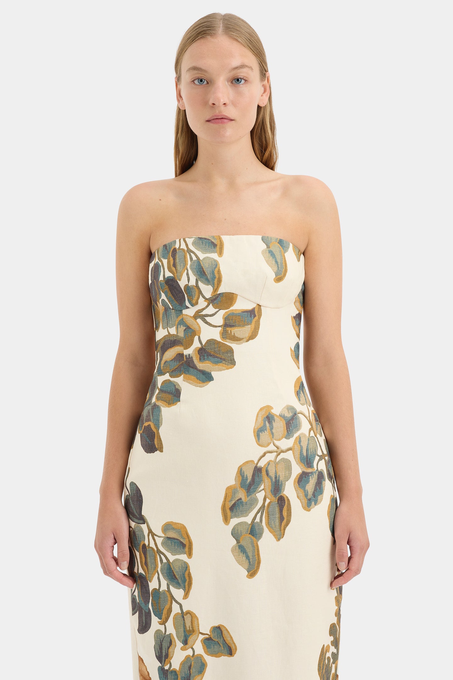 SIR the label Evalita Column Dress PINE VALLEY