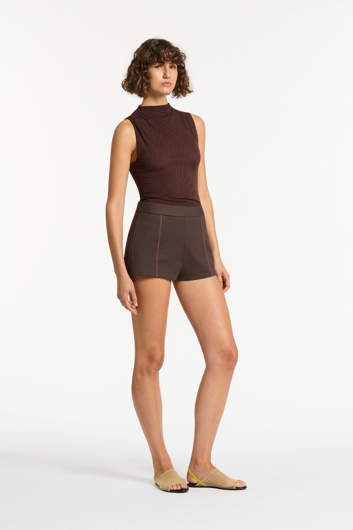 SIR the label Sandrine Mini Short CHOCOLATE