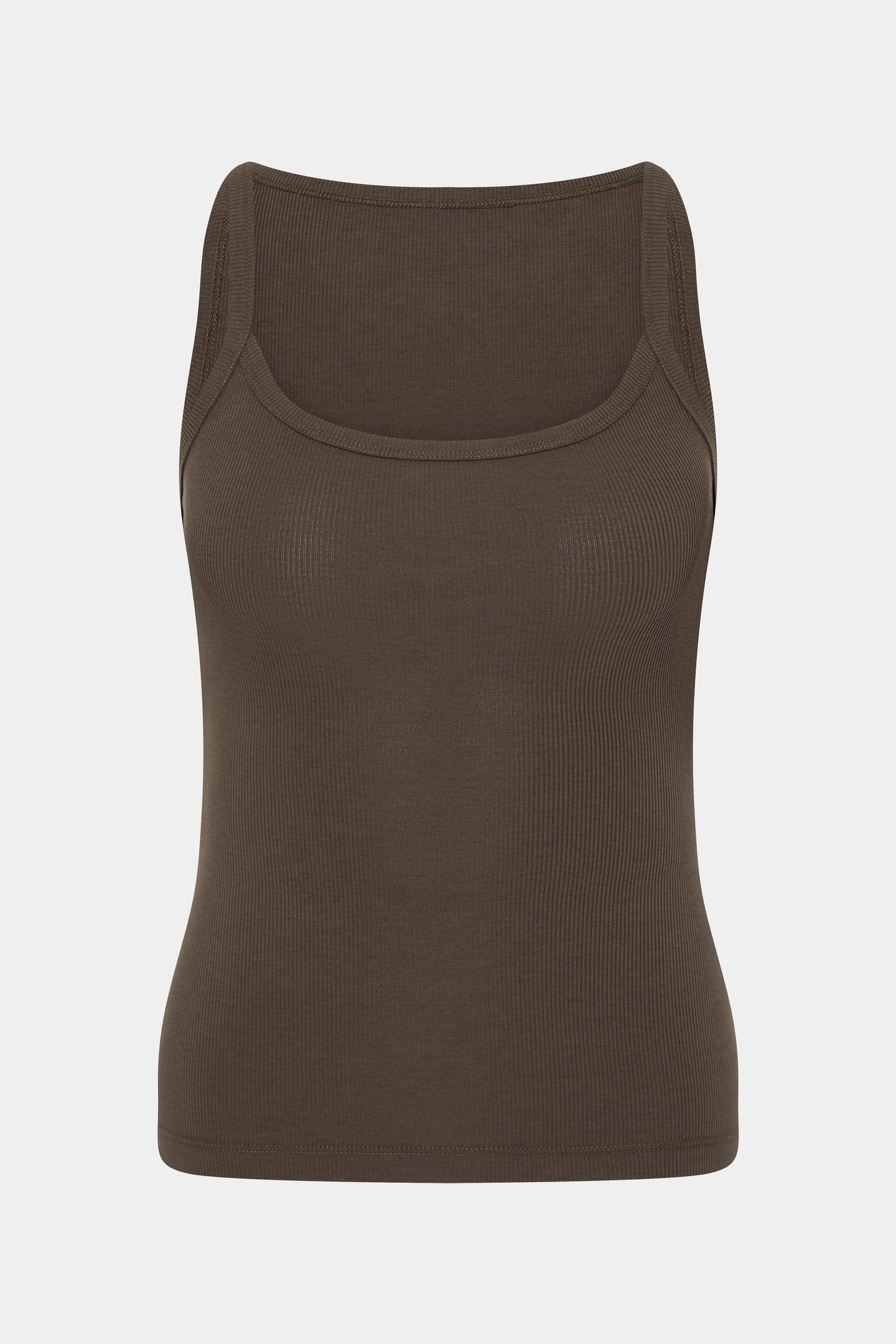 SIR the label Liana Scoop Tank Dark Khaki