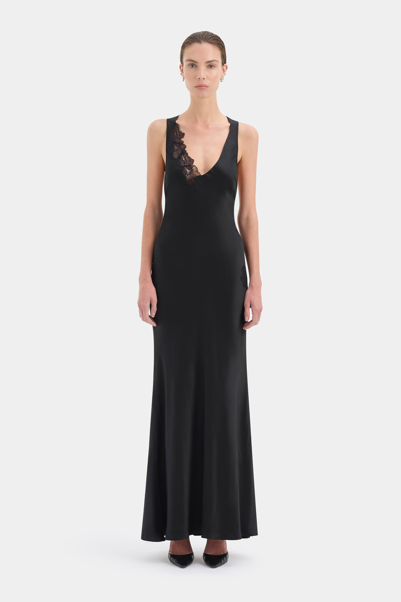 Montparnasse Gown | Black Silk & Japanese Lace Event Dress | SIR. Montparnasse Gown | Black Silk & Japanese Lace Event Dress | SIR.